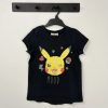 George Fekete Pikachu mintás póló, lány (116-122)