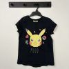 George Fekete Pikachu mintás póló, lány (116-122)