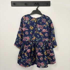 Mini Club Sötétkék virágos kislány ruha 86-92