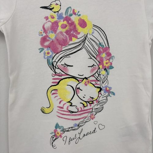 Dopodopo Fehér mintás póló (122)