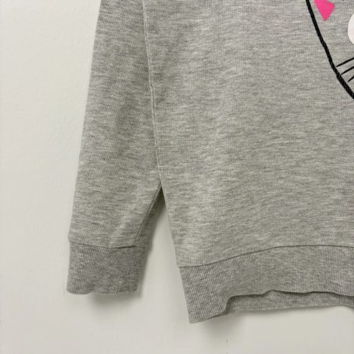 Szürke cicás lány pulóver (128)