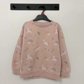 F&F Unikornis mintás lány pulóver (116)