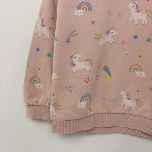 F&F Unikornis mintás lány pulóver (116)