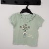 Primark zöld virágmintás póló, lány (86)