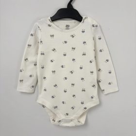 F&F fehér maci mintás body 92